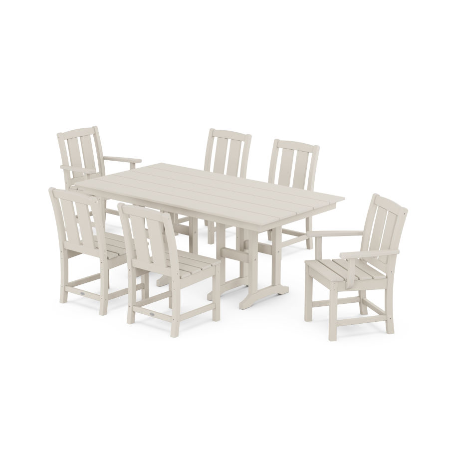 POLYWOOD Mission 7-Piece Farmhouse Dining Set in Sand