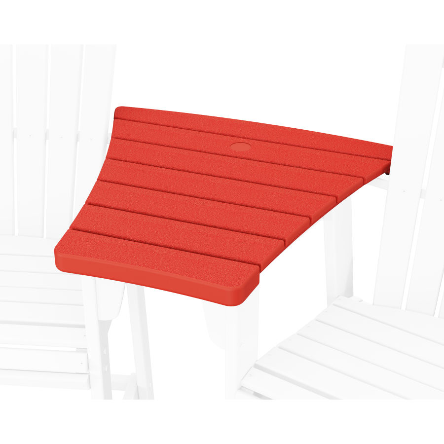 POLYWOOD 600 Series Angled Adirondack Dining Connecting Table in Sunset Red