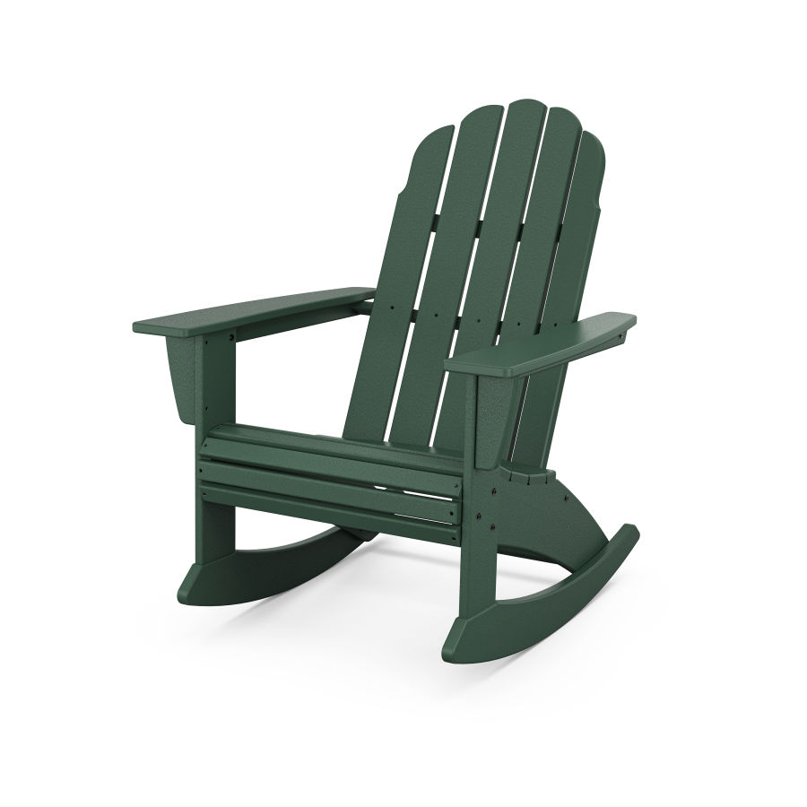 POLYWOOD Vineyard Curveback Adirondack Rocking Chair in Green