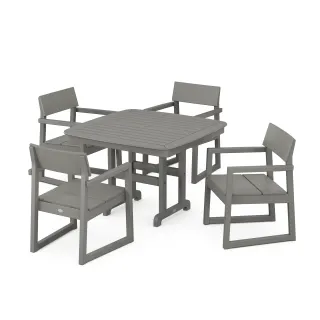 POLYWOOD EDGE 5-Piece Dining Set with Trestle Legs