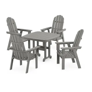 POLYWOOD Vineyard Curveback Adirondack 5-Piece Dining Set