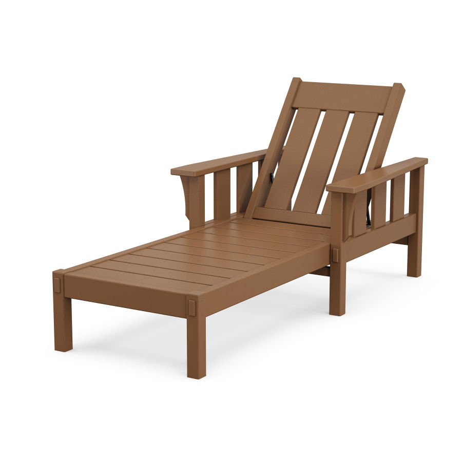 POLYWOOD Acadia Chaise Lounge in Teak