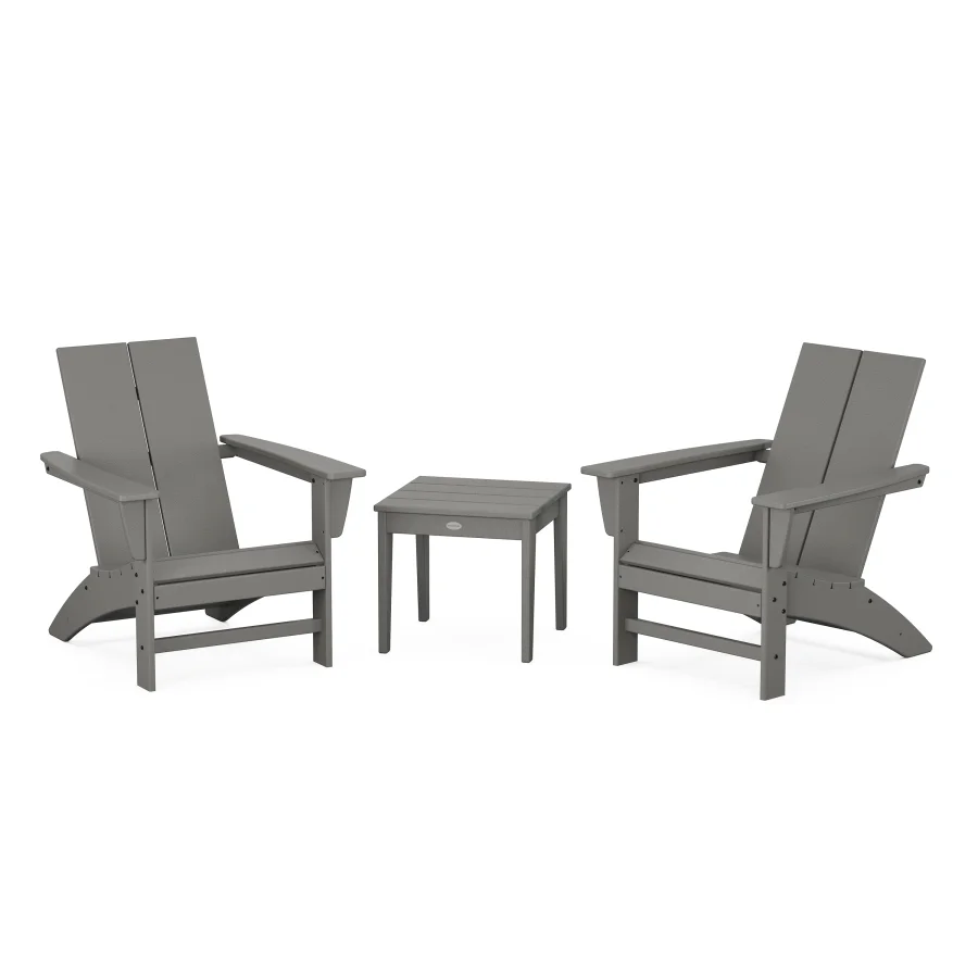 POLYWOOD Cottage Modern Adirondack Chair 3-Piece Set