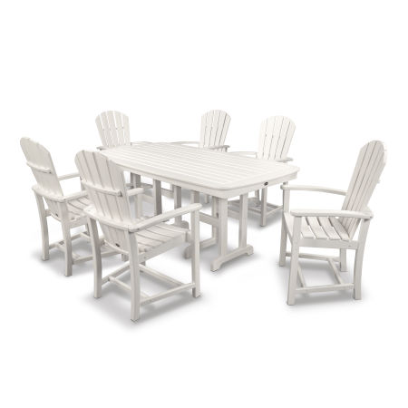 POLYWOOD Palm Coast 7-Piece Dining Set in White