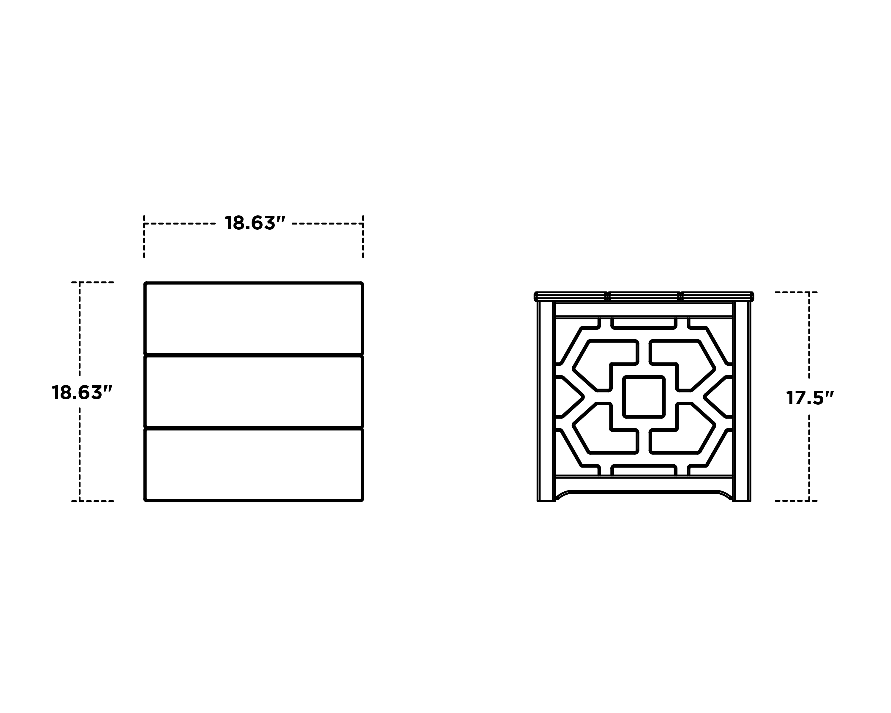 Dimensions for Chinoiserie Accent Table