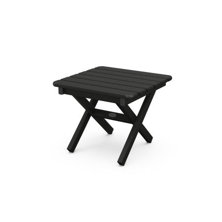 Square Folding 18" Side Table in Black