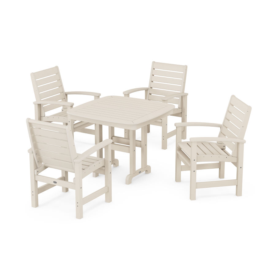 POLYWOOD Signature 5-Piece Dining Set in Sand