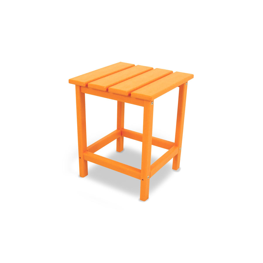 POLYWOOD Long Island 18" Side Table in Tangerine