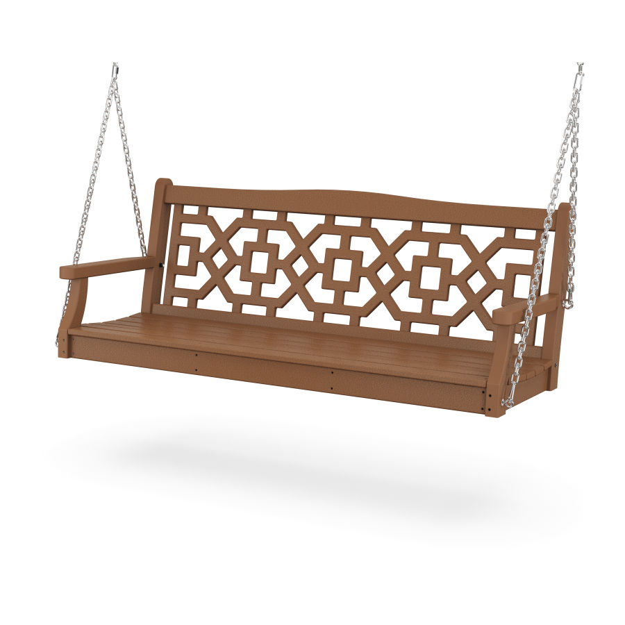 POLYWOOD Chinoiserie 60” Swing in Teak