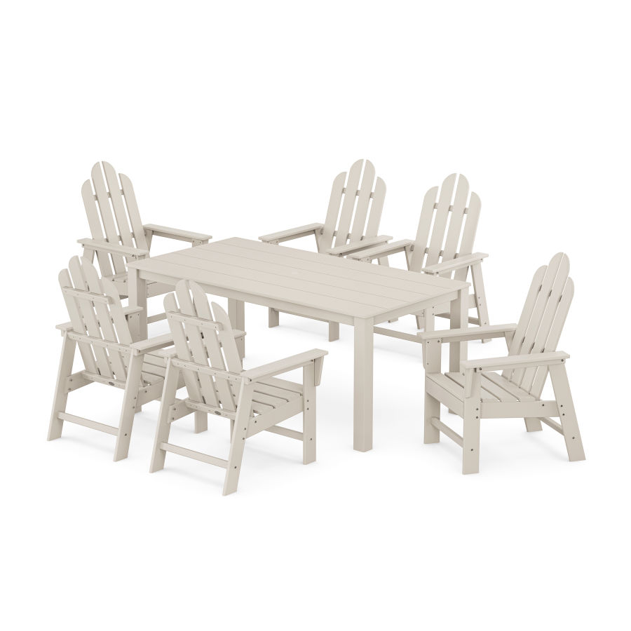 POLYWOOD Long Island 7-Piece Parsons Dining Set in Sand