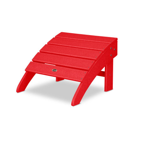 POLYWOOD Palm Coast Ottoman in Sunset Red