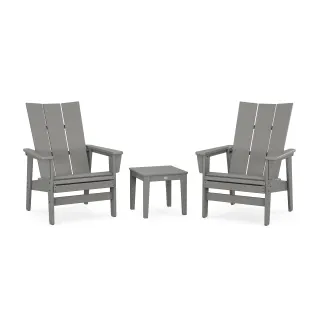 POLYWOOD 3-Piece Modern Grand Upright Adirondack Set