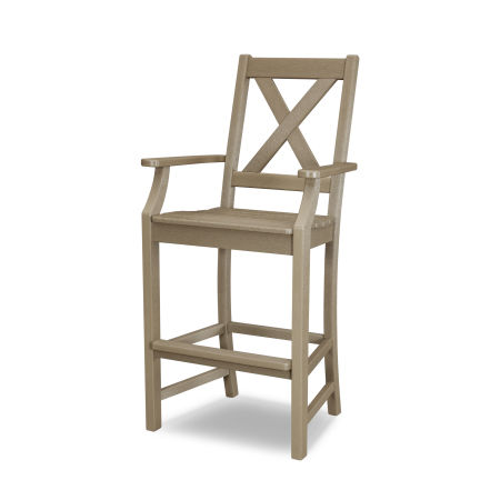 POLYWOOD Braxton Bar Arm Chair in Vintage Sahara