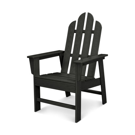 POLYWOOD Long Island Upright Adirondack Chair in Black