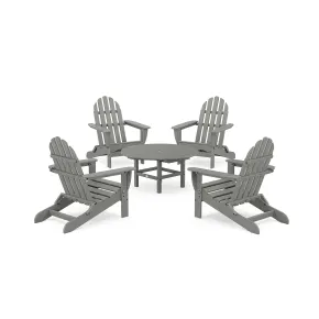 POLYWOOD Classic Folding Adirondack 5-Piece Conversation Group