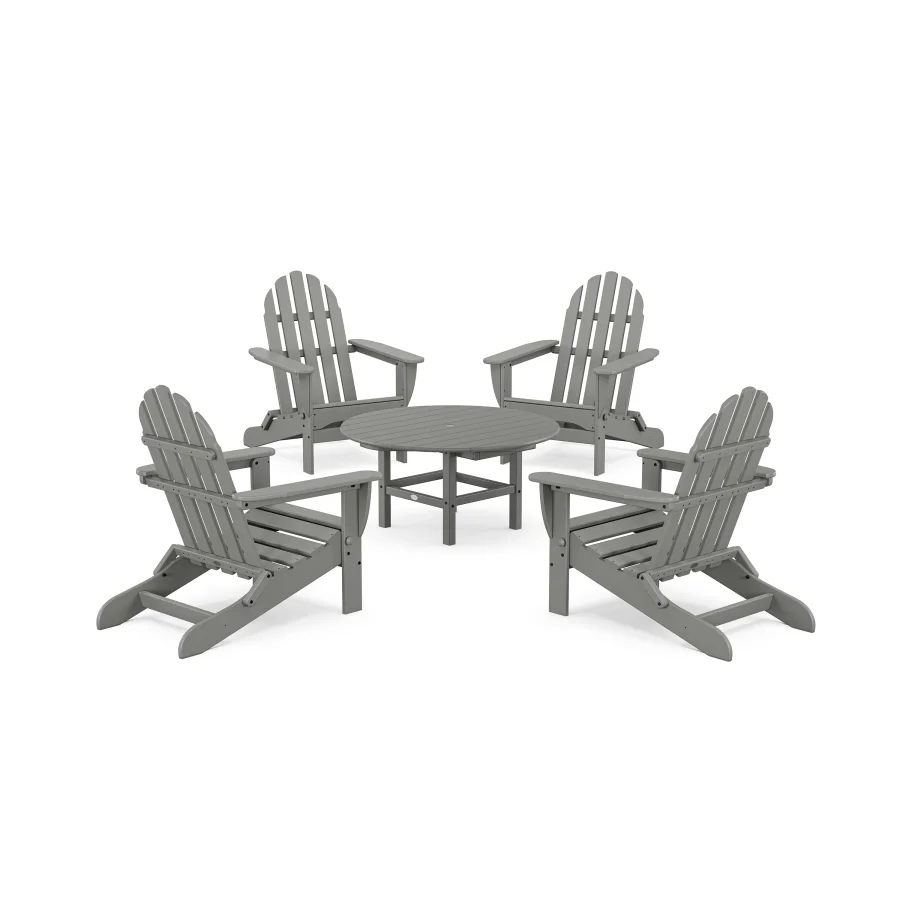 POLYWOOD Classic Folding Adirondack 5-Piece Conversation Group