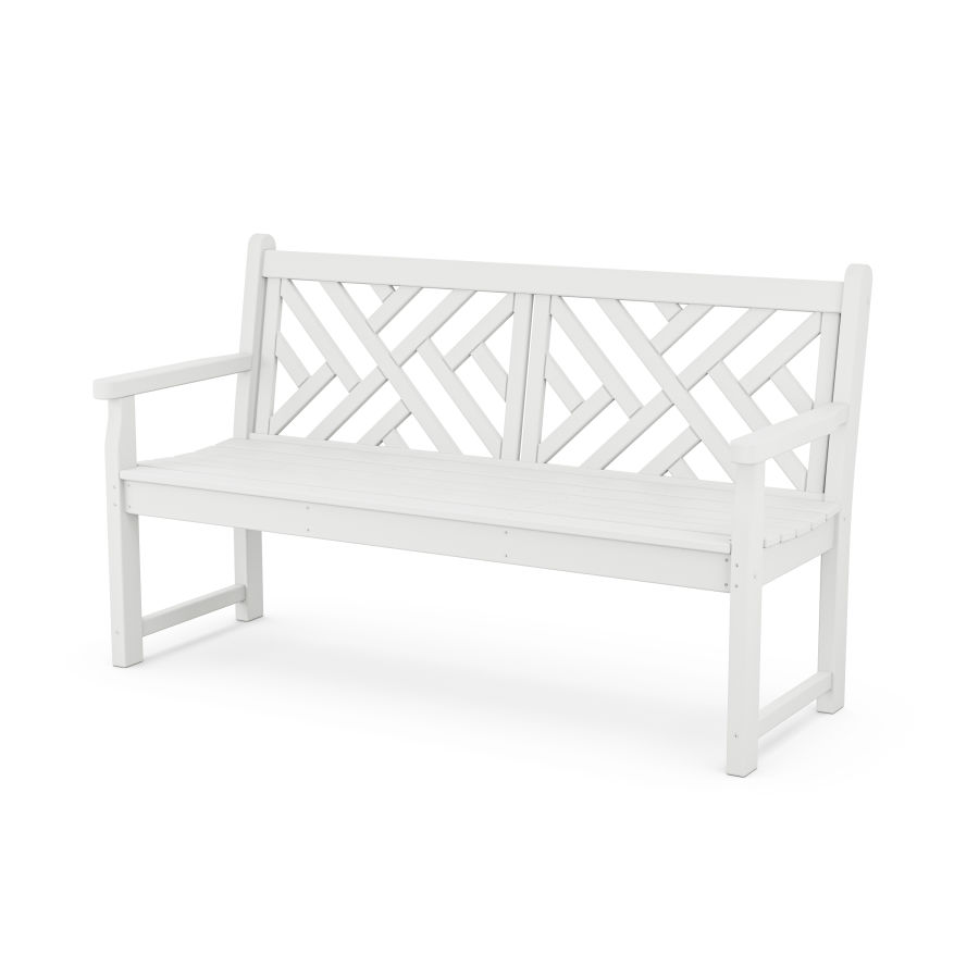 POLYWOOD Chippendale 60” Bench in White