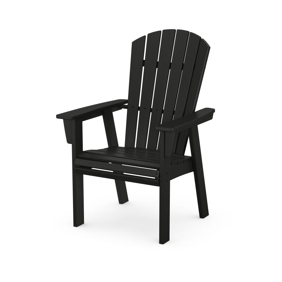 POLYWOOD Nautical Adirondack Dining Chair in Black