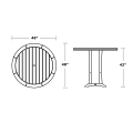 Thumbnail for Nautical Trestle 48" Round Bar Table