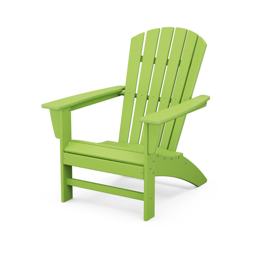 POLYWOOD Grant Park Traditional Curveback Adirondack Chair in Lime