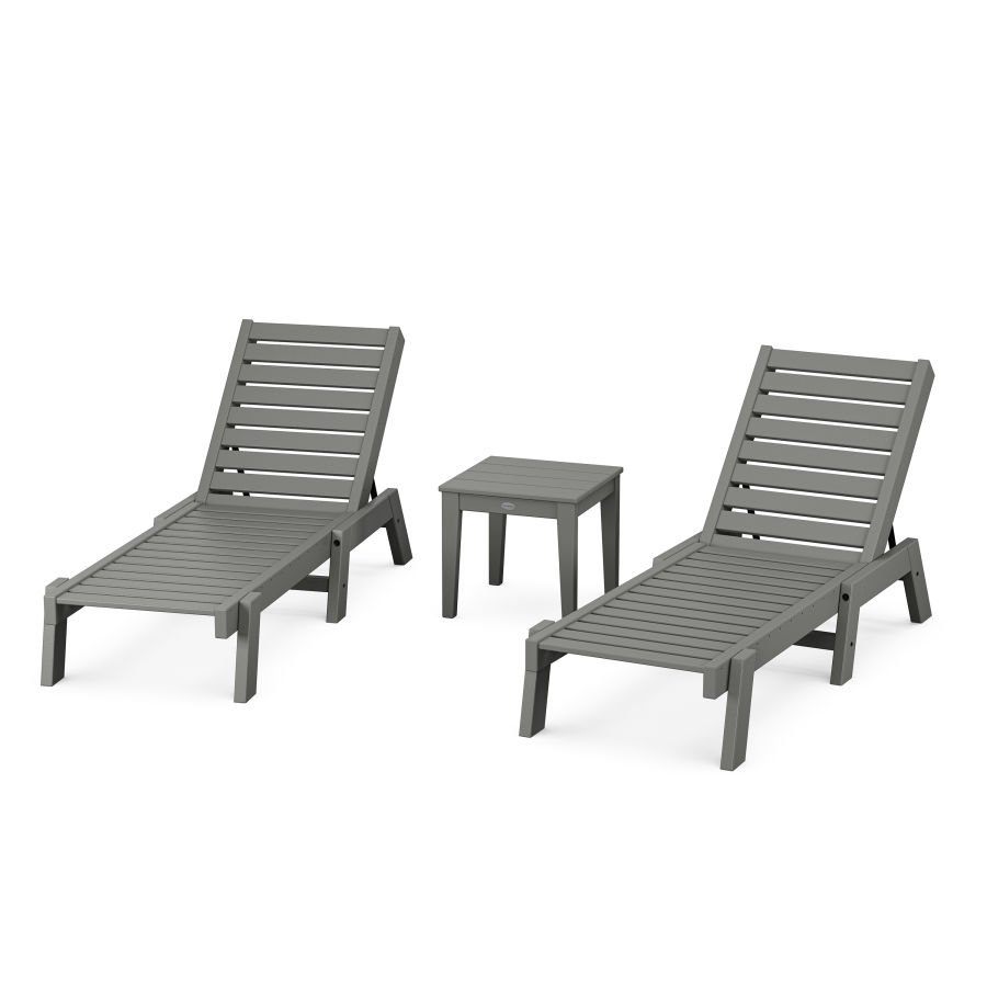 POLYWOOD Captain Chaise 3-Piece Set