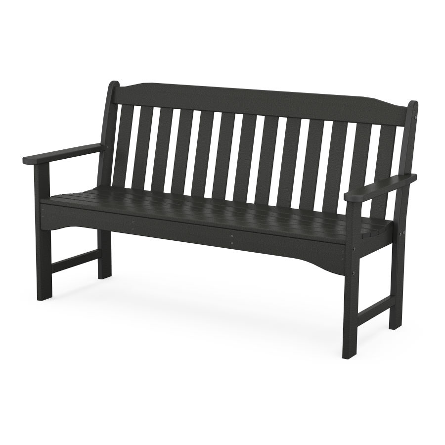 POLYWOOD Country Living 60" Garden Bench in Black