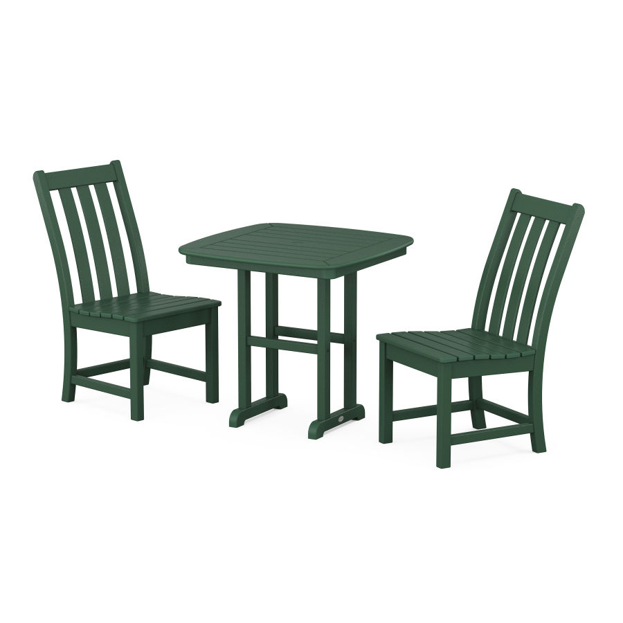 POLYWOOD Vineyard Side Chair 3-Piece Dining Set in Green