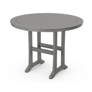 POLYWOOD Nautical Trestle 48" Round Counter Table