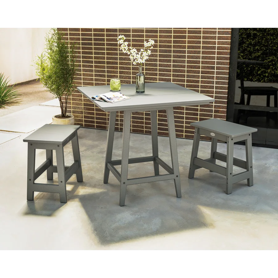 Modern Studio Stool 3-Piece Square Bistro Set