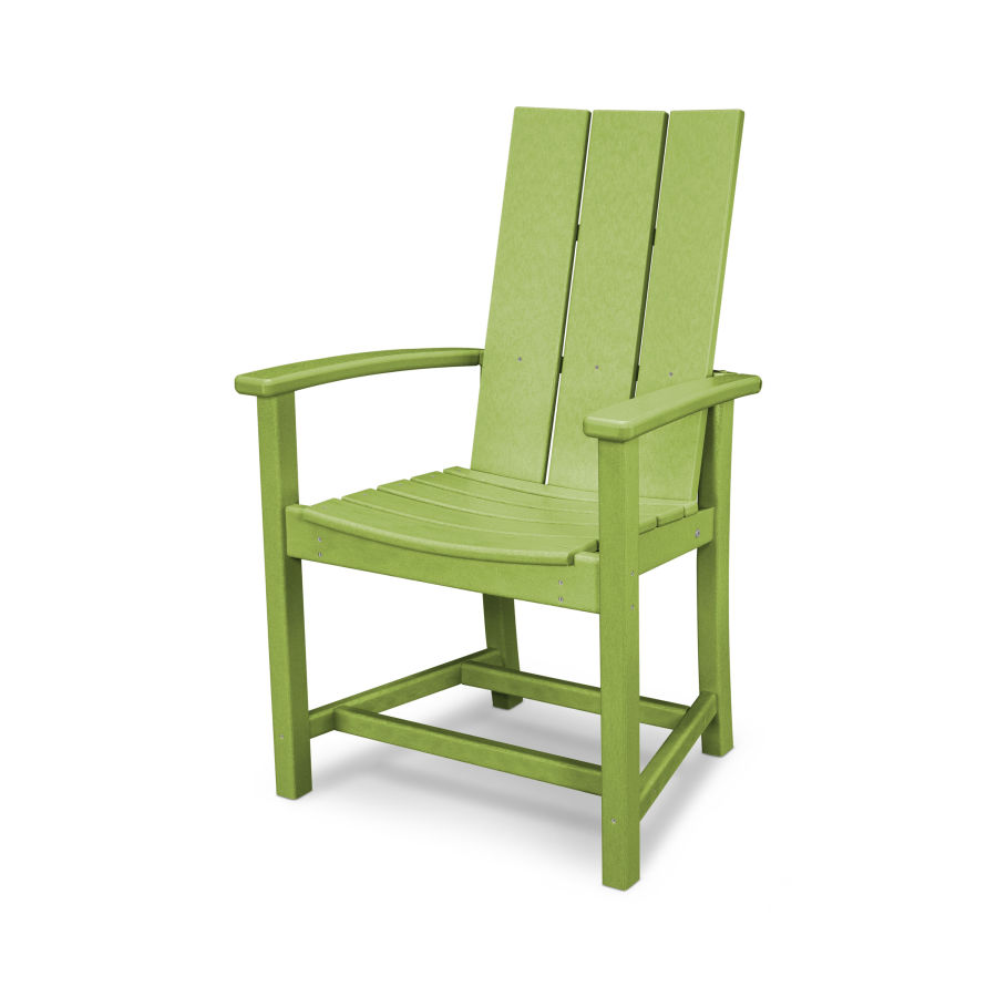 POLYWOOD Modern Upright Adirondack Chair in Lime
