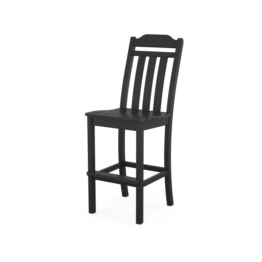 POLYWOOD Country Living Bar Side Chair in Black