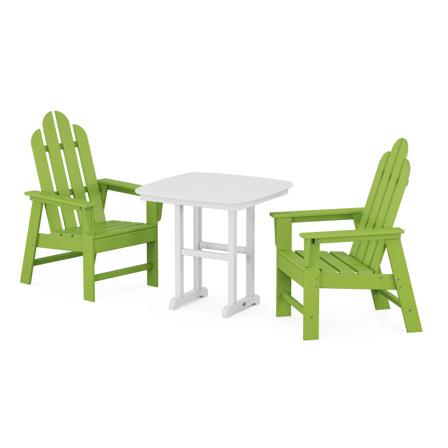 POLYWOOD Long Island 3-Piece Dining Set in Lime