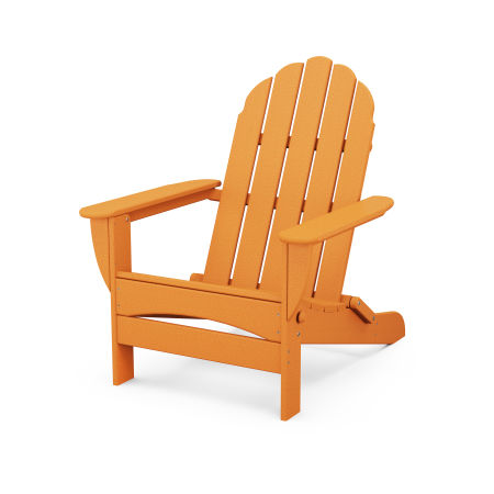 Classic Oversized Folding Adirondack Chair in Tangerine