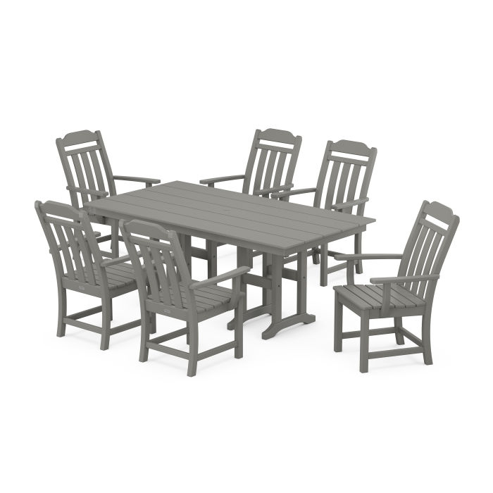 POLYWOOD Country Living Arm Chair 7-Piece Farmhouse Dining Set