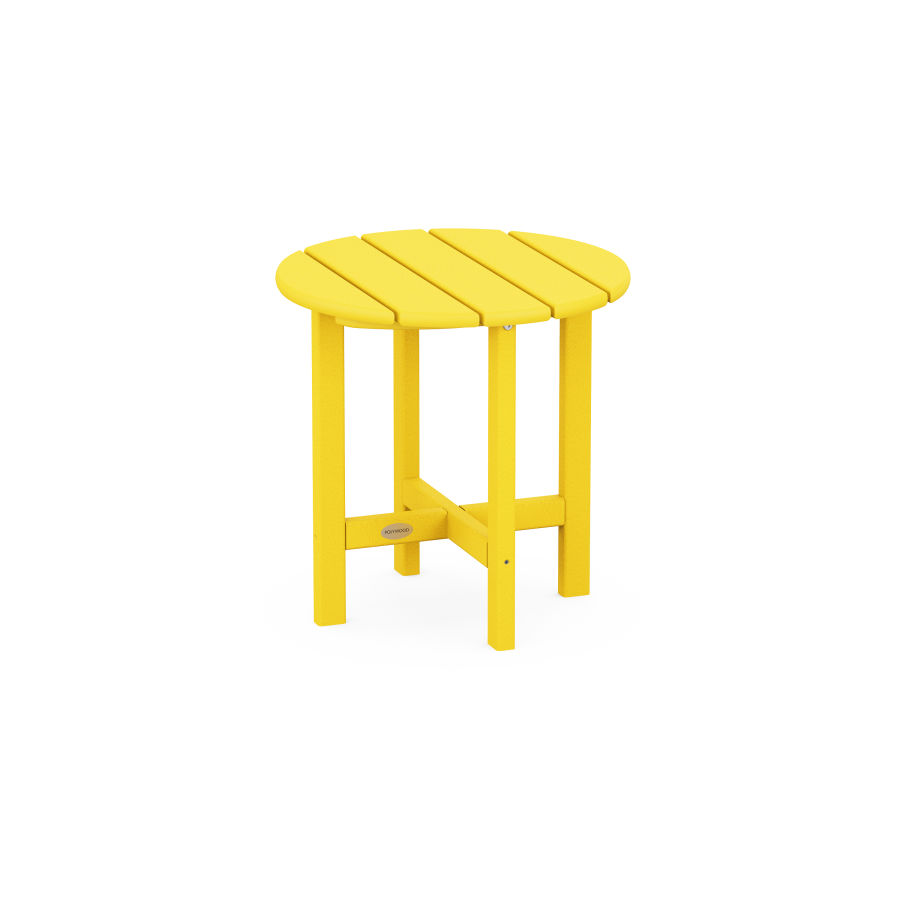 POLYWOOD Round 18" Side Table in Lemon
