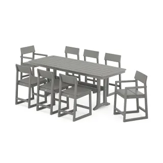 POLYWOOD EDGE 9-Piece Counter Set with Trestle Legs