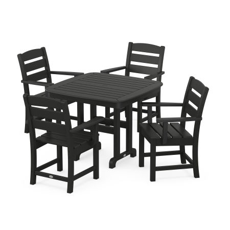 Lakeside 5-Piece Arm Chair Dining Set in Black