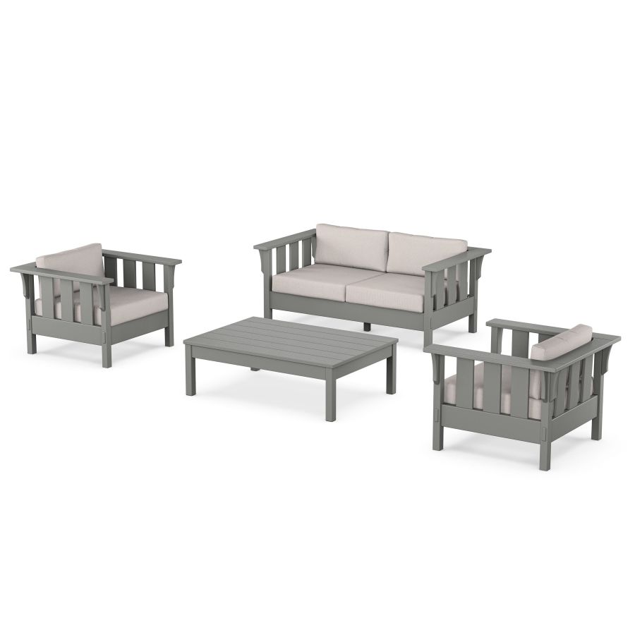 POLYWOOD Acadia 4-Piece Deep Seating Set with Loveseat