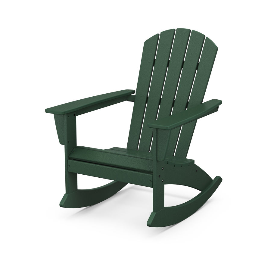 POLYWOOD Nautical Adirondack Rocking Chair in Green