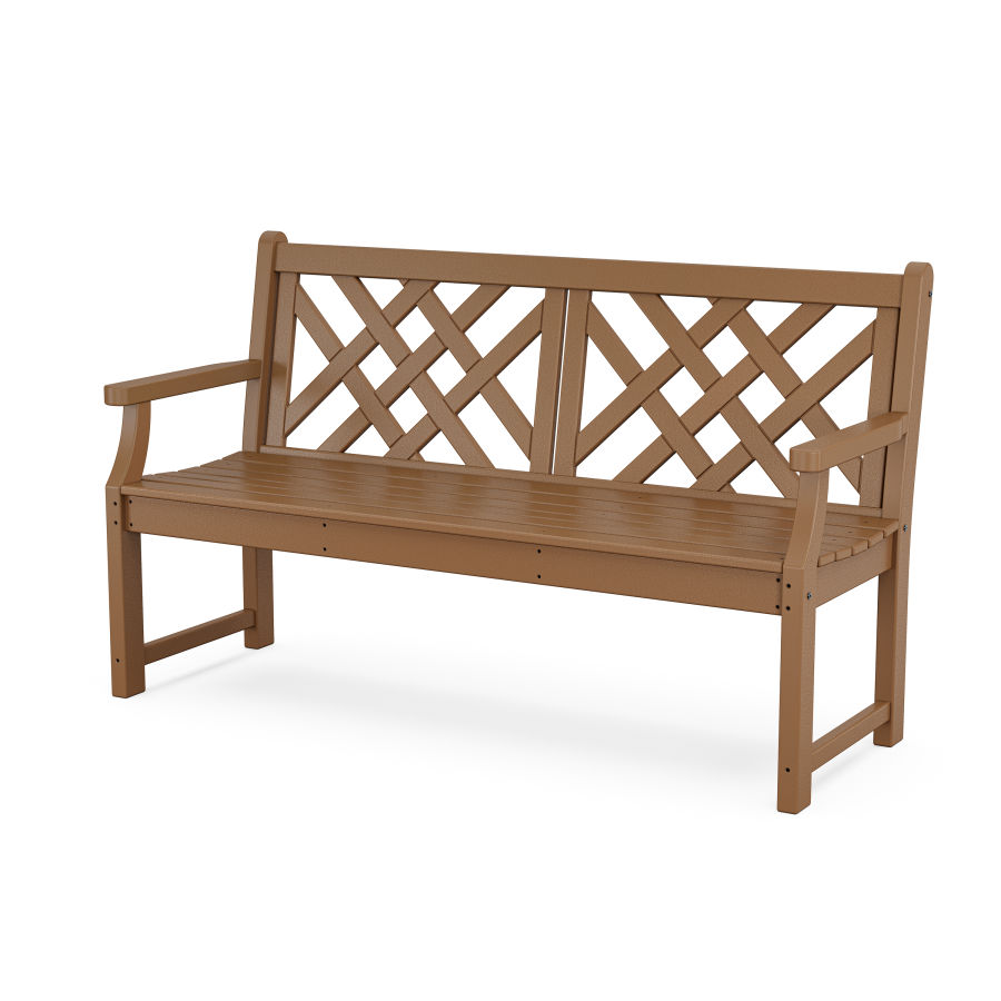 POLYWOOD Wovendale 60” Bench in Teak