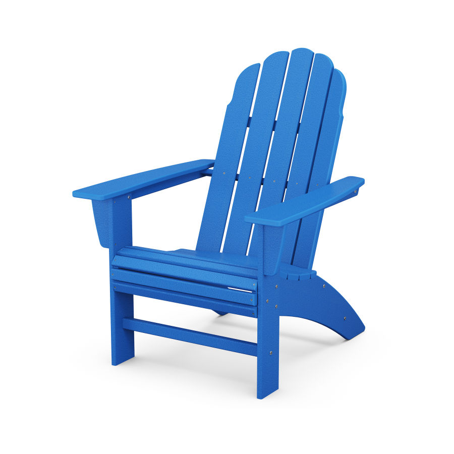 POLYWOOD Vineyard Curveback Adirondack Chair in Pacific Blue