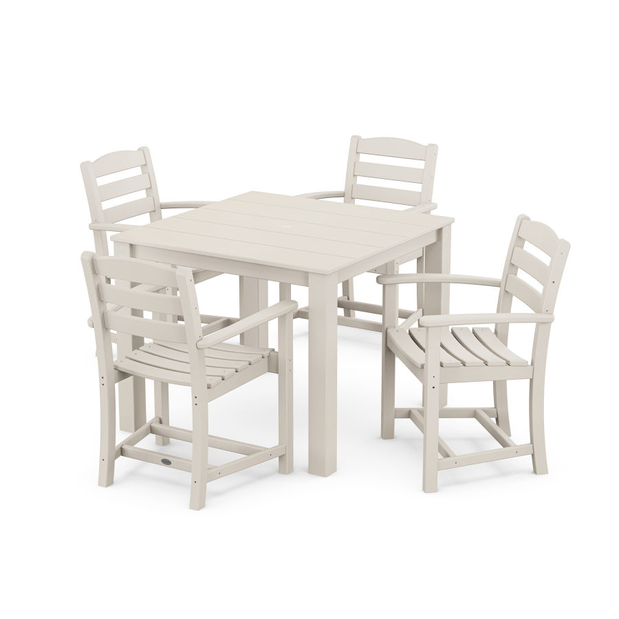 POLYWOOD La Casa Cafe' 5-Piece Parsons Dining Set in Sand