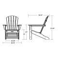 Thumbnail for Palm Coast Ultimate Adirondack with Hideaway Ottoman