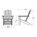 Thumbnail for Palm Coast Ultimate Adirondack with Hideaway Ottoman