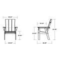Thumbnail for Modern Curveback Adirondack Dining Chair