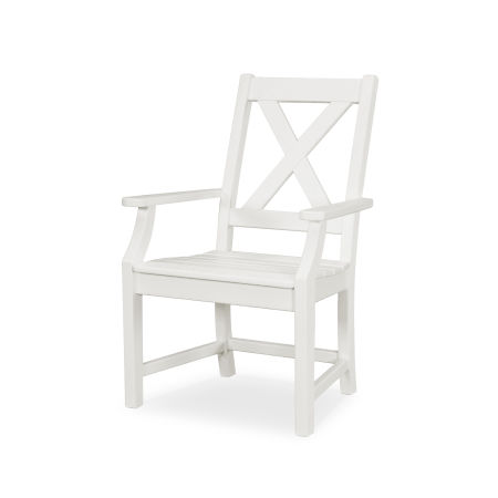 POLYWOOD Braxton Dining Arm Chair in White