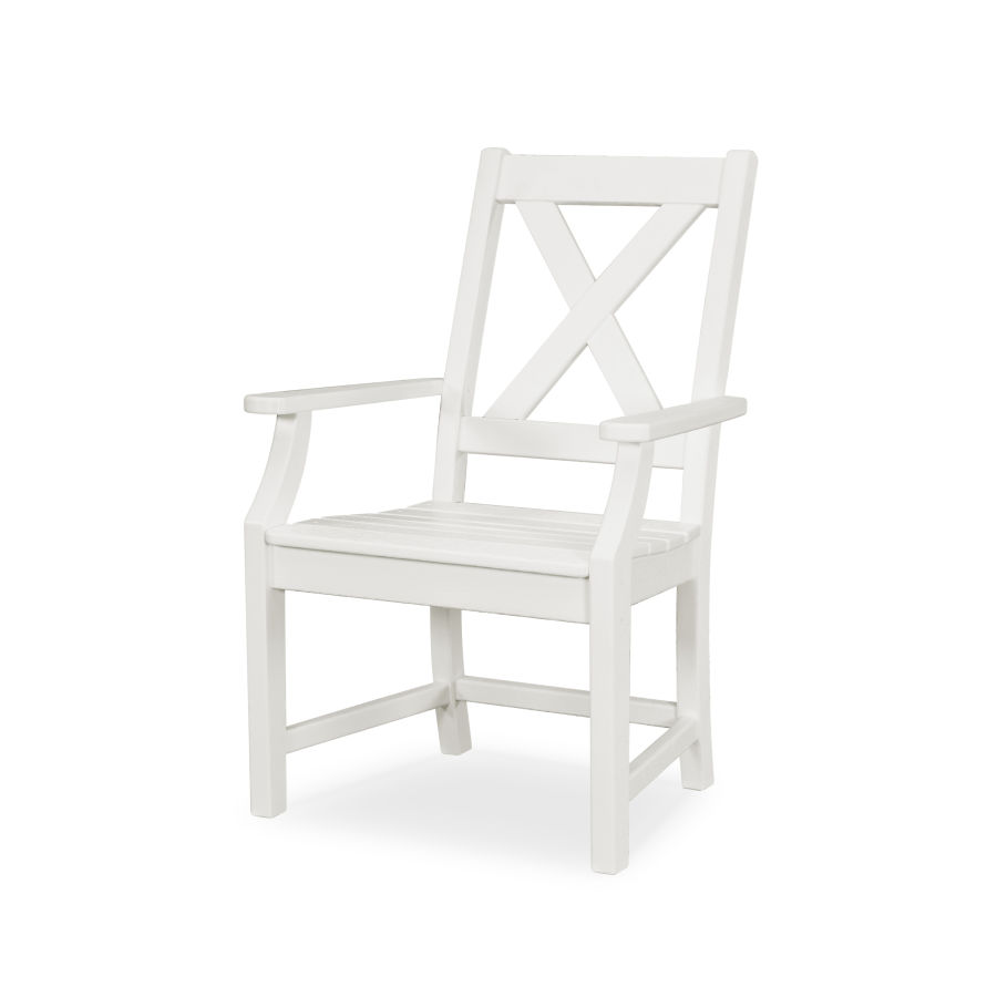 POLYWOOD Braxton Dining Arm Chair in White