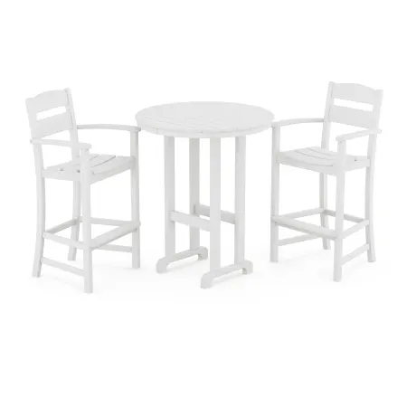 POLYWOOD Classics 3-Piece Round Bar Set in White