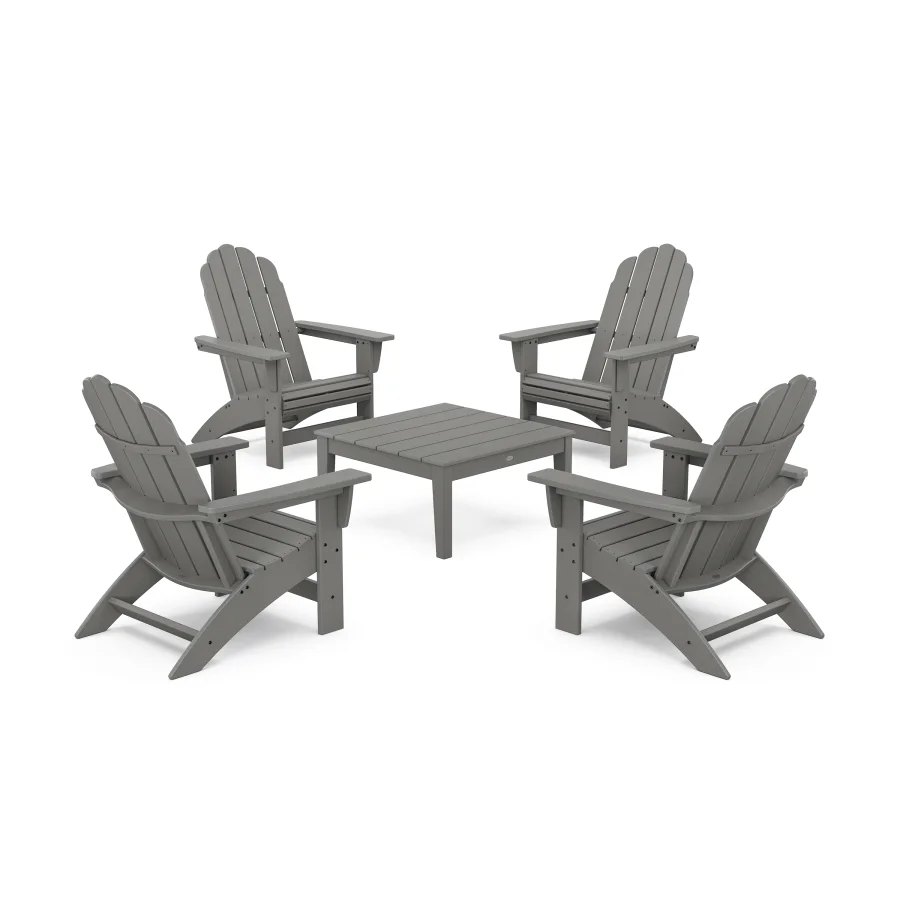 POLYWOOD 5-Piece Vineyard Grand Adirondack Chair Conversation Group