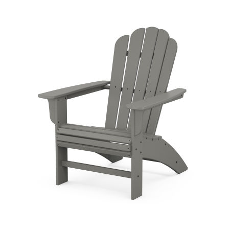 POLYWOOD Country Living Curveback Adirondack Chair in Slate Grey